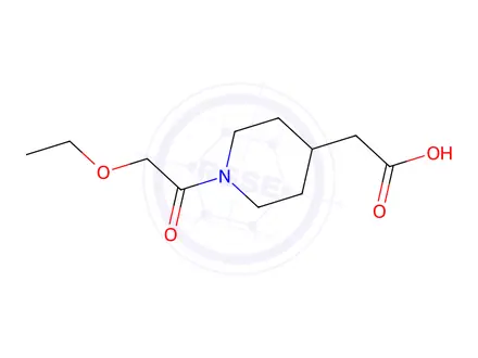 Chemical structure of 2-[1-(2-ethoxyacetyl)piperidin-4-yl]acetic acid