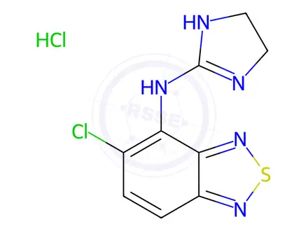 Chemical structure of Tizanidine hydrochloride