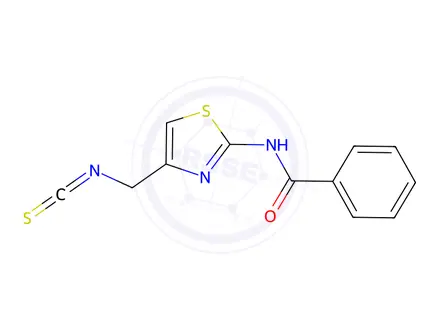 Chemical structure of 2-benzamido-4-(isothiocyanatomethyl)thiazole