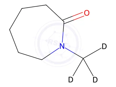 Chemical structure of N-Methyl-d3-epsilon-caprolactam