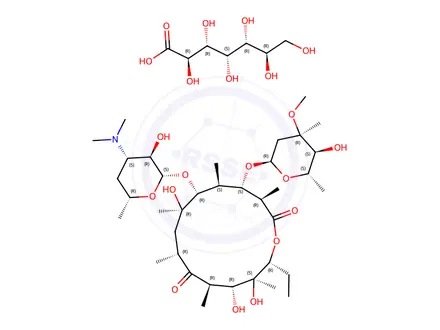 Chemical structure of Erythromycin Gluceptate (1246000)