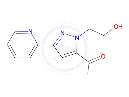 Chemical structure of 1-(2-hydroxyethyl)-3-(pyridin-2-yl)-1h-pyrazole-5-carboxylic acid