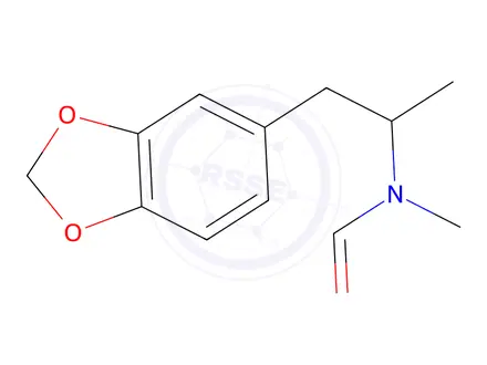Chemical structure of N-formyl-N-methyl-3,4-methylenedioxyamphetamine