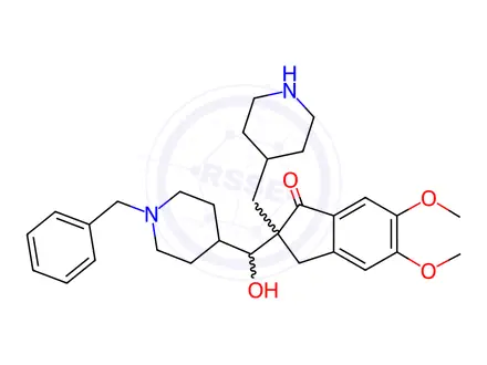 Chemical structure of 2-(Piperidinylmethyl) Hydroxy Donepezil