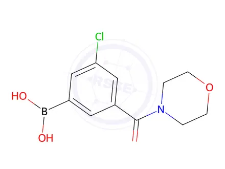 Chemical structure of (3-Chloro-5-(morpholine-4-carbonyl)phenyl)boronic acid