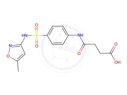 Chemical structure of 4-(4-{[(5-Methyl-3-isoxazolyl)amino]sulfonyl}anilino)-4-oxobutanoic acid