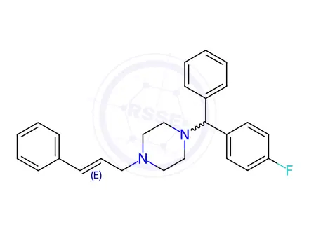 Chemical structure of Flunarizine EP Impurity B Dihydrochloride