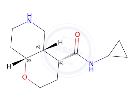 Chemical structure of Rel-(4R,4As,8Ar)-N-Cyclopropyloctahydro-2H-Pyrano[3,2-C]Pyridine-4-Carboxamide