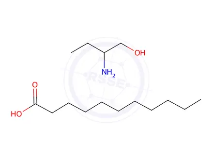 Chemical structure of undecanoic acid, compound with 2-aminobutan-1-ol (1:1)