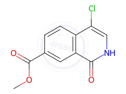 Chemical structure of Methyl 4-chloro-1-hydroxyisoquinoline-7-carboxylate