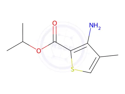 Chemical structure of 2-Thiophenecarboxylicacid,3-amino-4-methyl-,1-methylethylester(9CI)