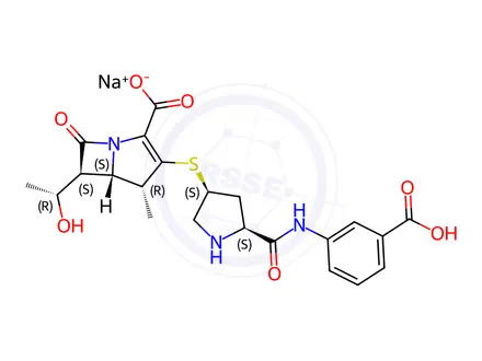 Chemical structure of Ertapenem sodium