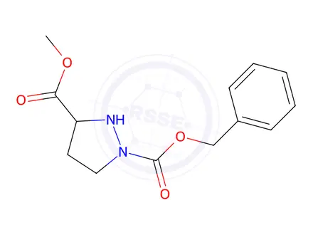 Chemical structure of 1-Benzyl 3-methyl pyrazolidine-1,3-dicarboxylate
