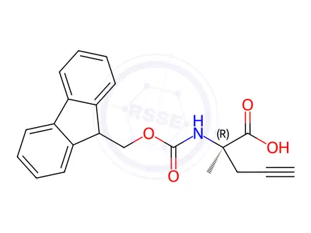 Chemical structure of Fmoc-​(R)​-​propargyl-​Ala-​OH