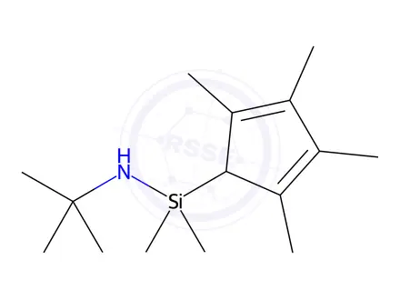 Chemical structure of N-​tert-​Butyl-​1,​1-​dimethyl-​1-​(2,​3,​4,​5-​tetramethyl-​2,​4-​cyclopentadien-​1-​yl)​silanamine