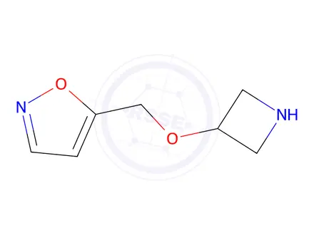 Chemical structure of 5-((Azetidin-3-yloxy)methyl)isoxazole