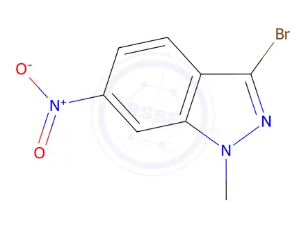 Chemical structure of 3-Bromo-1-methyl-6-nitro-1H-indazole