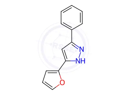 Chemical structure of 5-(Furan-2-yl)-3-phenyl-1H-pyrazole