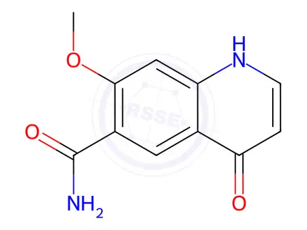 Chemical structure of 4-Hydroxy-7-methoxy-6-quinolinecarboxamide