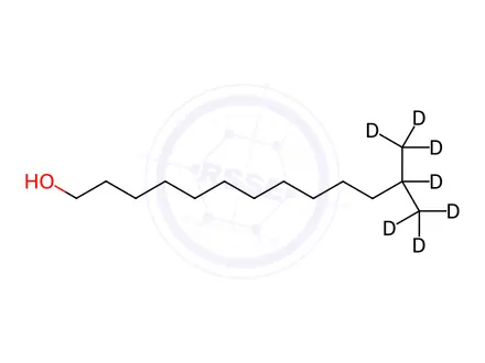 Chemical structure of 12-Methyltridecanol-d7