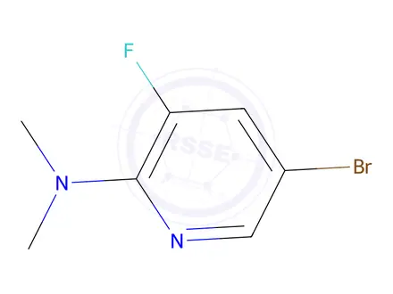 Chemical structure of 5-Bromo-3-Fluoro-2-dimethylaminopyridine