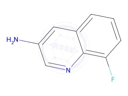 Chemical structure of 8-Fluoroquinolin-3-amine hydrochloride