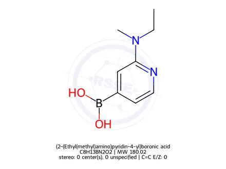Chemical structure of (2-(Ethyl(methyl)amino)pyridin-4-yl)boronic acid