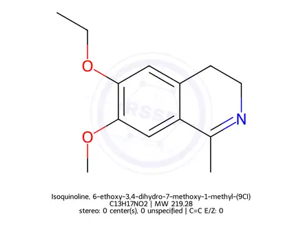 Chemical structure of Isoquinoline, 6-ethoxy-3,4-dihydro-7-methoxy-1-methyl-(9CI)