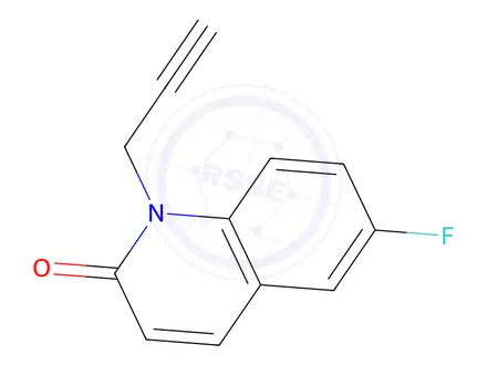 Chemical structure of 6-Fluoro-1-(prop-2-yn-1-yl)quinolin-2(1H)-one
