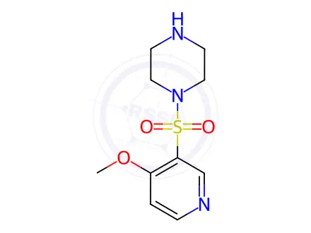 Chemical structure of 1-((4-Methoxypyridin-3-yl)sulfonyl)piperazine