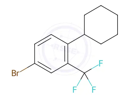 Chemical structure of 4-Bromo-1-cyclohexyl-2-trifluoromethyl-benzene