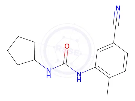 Chemical structure of 1-(5-Cyano-2-methylphenyl)-3-cyclopentylurea