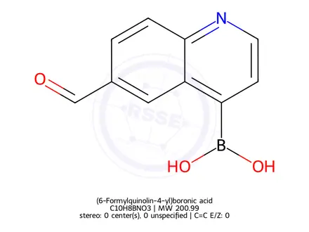 Chemical structure of (6-Formylquinolin-4-yl)boronic acid