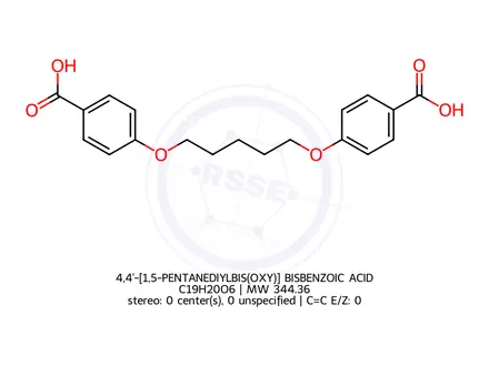 Chemical structure of 4,4'-[1,5-PENTANEDIYLBIS(OXY)] BISBENZOIC ACID
