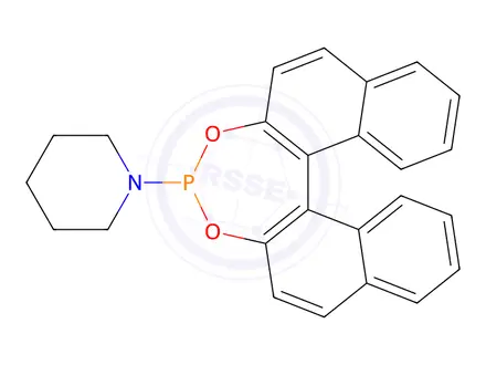 Chemical structure of (S)-(+)-(3,5-Dioxa-4-phosphacyclohepta[2,1-a:3,4-a']dinaphthalen-4-yl)piperidine