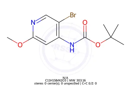 Chemical structure of tert-Butyl (5-bromo-2-methoxypyridin-4-yl)carbamate