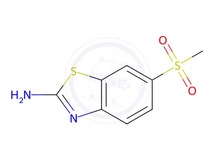 Chemical structure of 2-Amino-6-(methylsulfonyl)benzothiazole