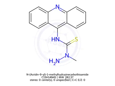 Chemical structure of N-(Acridin-9-yl)-1-methylhydrazinecarbothioamide