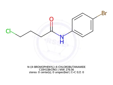Chemical structure of N-(4-BROMOPHENYL)-4-CHLOROBUTANAMIDE