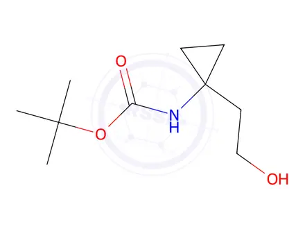 Chemical structure of tert-butyl N-[1-(2-hydroxyethyl)cyclopropyl]carbamate