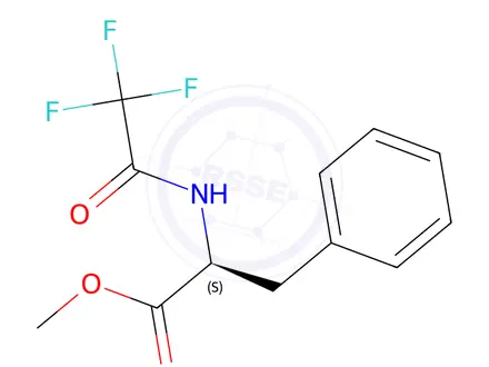 Chemical structure of N-Trifluoroacetyl-L-phenylalanine methyl ester