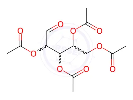 Chemical structure of D-Arabinose tetraacetate