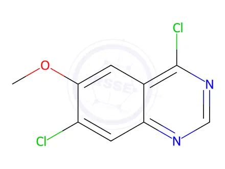 Chemical structure of 4,7-Dichloro-6-methoxyquinazoline