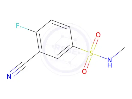 Chemical structure of 3-Cyano-4-fluoro-n-methylbenzenesulfonamide