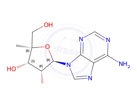 Chemical structure of 4'-Methyladenosine
