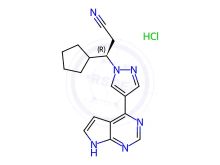 Chemical structure of Ruxolitinib Hydrochloride