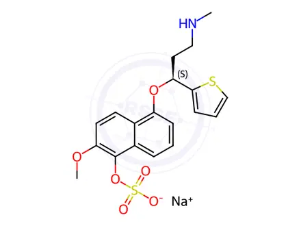 Chemical structure of 5-Hydroxy-6-methoxy Duloxetine Sulfate Sodium