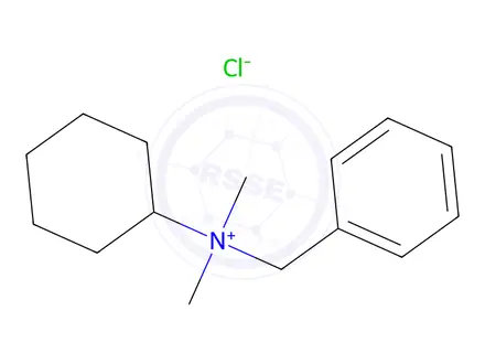 Chemical structure of benzyl(cyclohexyl)dimethylammonium chloride