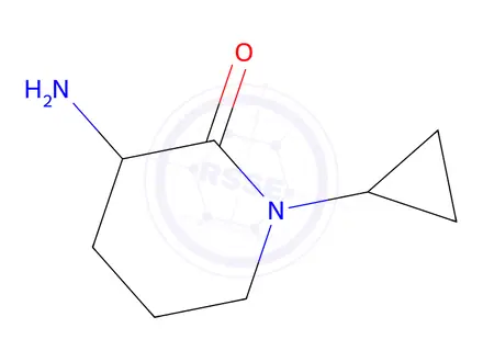 Chemical structure of 3-Amino-1-cyclopropylpiperidin-2-one