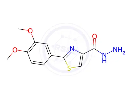 Chemical structure of 2-(3,4-dimethoxyphenyl)-1,3-thiazole-4-carbohydrazide